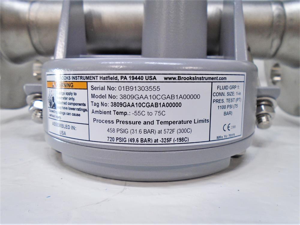 Brooks 1" 300# Flanged 3809 Armored Variable Area Flowmeter 3809GAA10CGAB1A00000